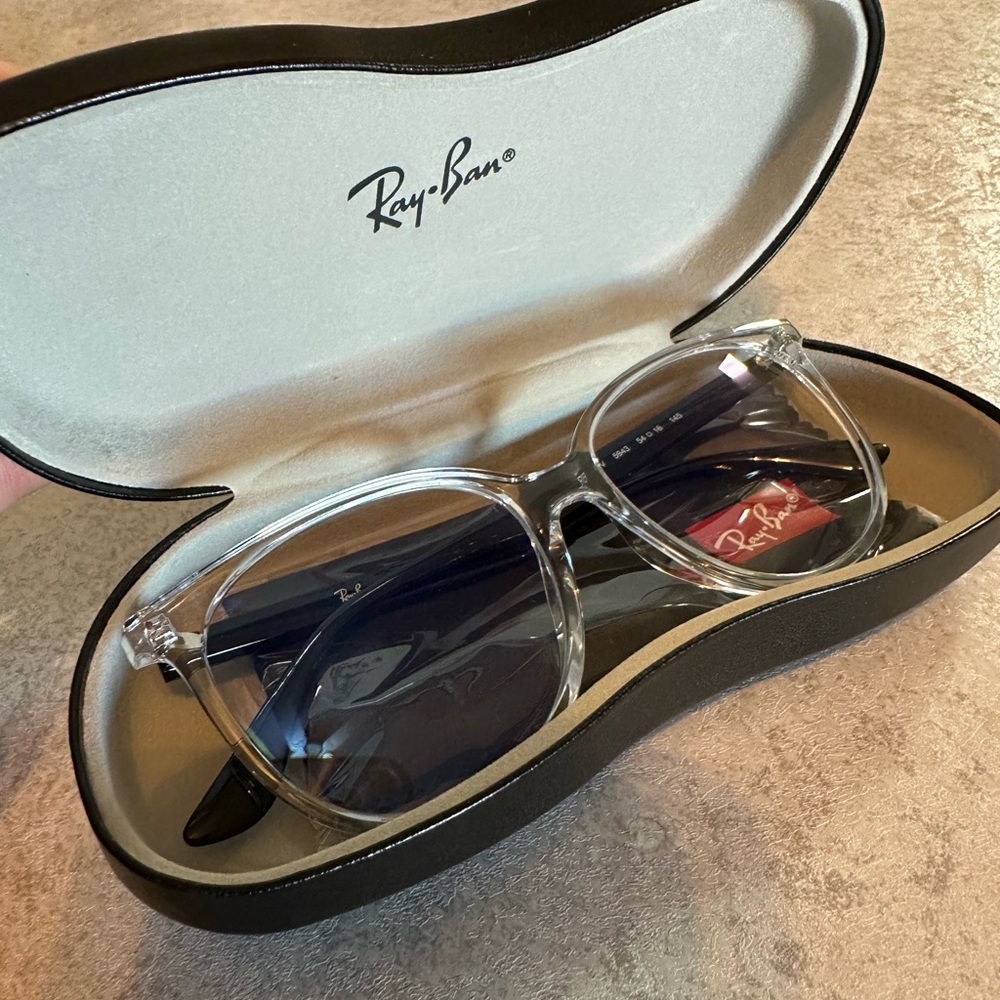 Unisex Ray-Ban Black and Clear Optical Glasses